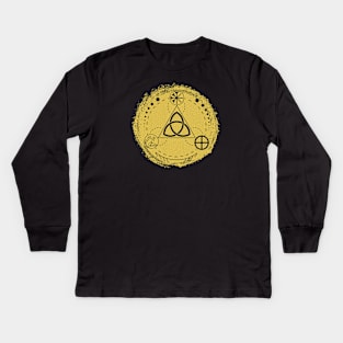 Triquetra - Earth, Sea & Sky | Pagan Symbol Kids Long Sleeve T-Shirt